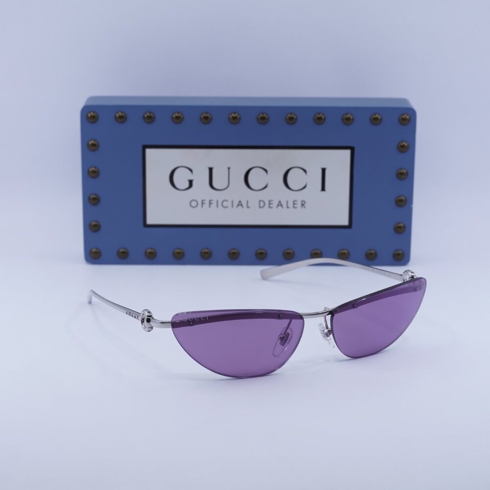 Final Price! Gucci GG1701S 003 Silver/Violet Sunglasses - Picture 5 of 11